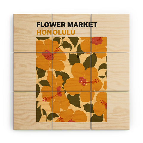 Cuss Yeah Designs Flower Market Honolulu Wood Wall Mural