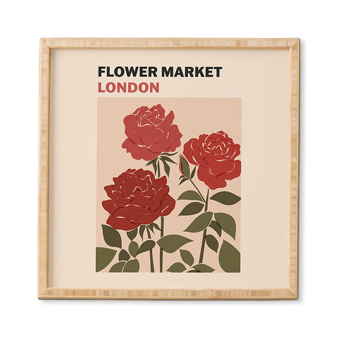 Cuss Yeah Designs Flower Market London UK Framed Wall Art