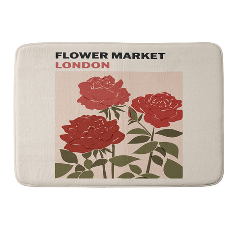 Cuss Yeah Designs Flower Market London UK Memory Foam Bath Mat