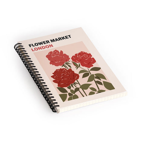 Cuss Yeah Designs Flower Market London UK Spiral Notebook