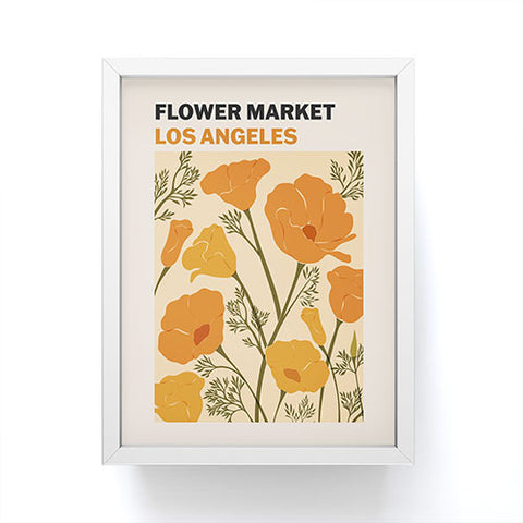 Cuss Yeah Designs Flower Market Los Angeles Framed Mini Art Print