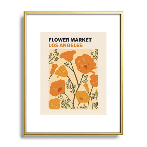 Cuss Yeah Designs Flower Market Los Angeles Metal Framed Art Print