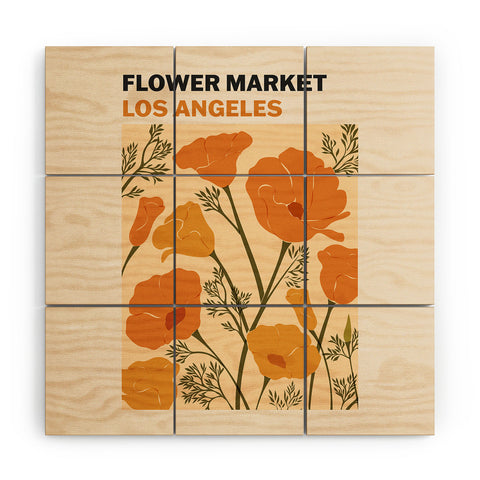 Cuss Yeah Designs Flower Market Los Angeles Wood Wall Mural
