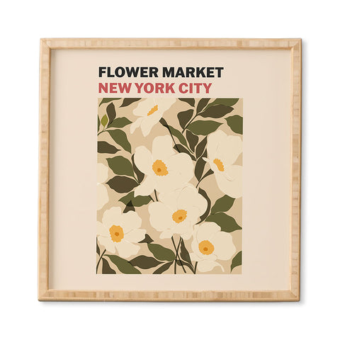 Cuss Yeah Designs Flower Market NYC Framed Wall Art