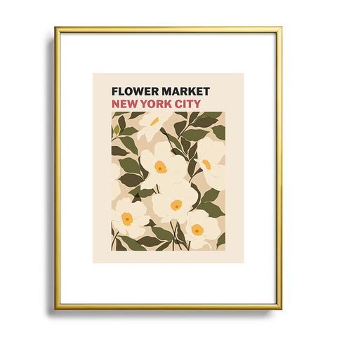 Cuss Yeah Designs Flower Market NYC Metal Framed Art Print