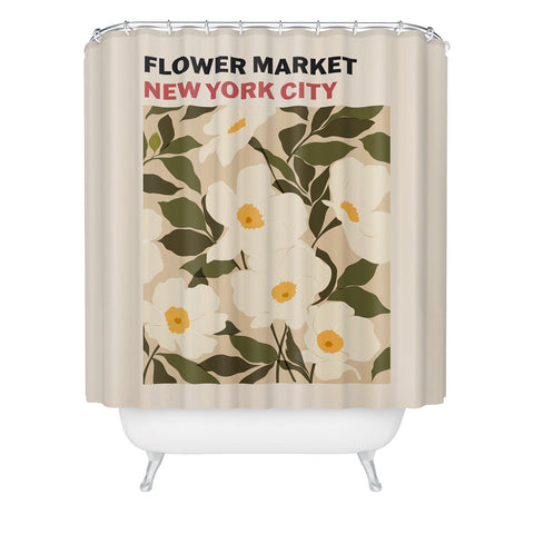 Cuss Yeah Designs Flower Market NYC Shower Curtain