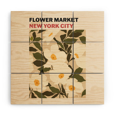 Cuss Yeah Designs Flower Market NYC Wood Wall Mural