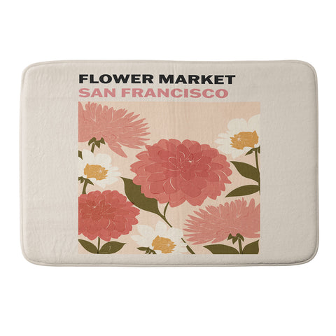 Cuss Yeah Designs Flower Market San Francisco Memory Foam Bath Mat