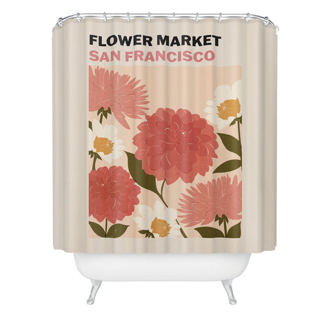 Cuss Yeah Designs Flower Market San Francisco Shower Curtain