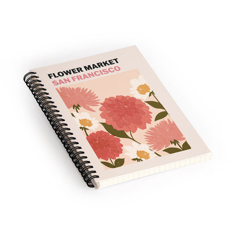 Cuss Yeah Designs Flower Market San Francisco Spiral Notebook