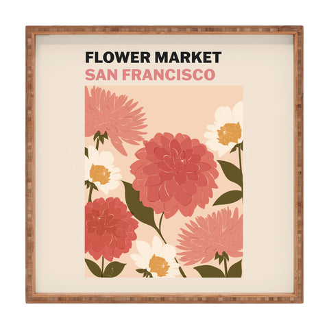 Cuss Yeah Designs Flower Market San Francisco Square Tray