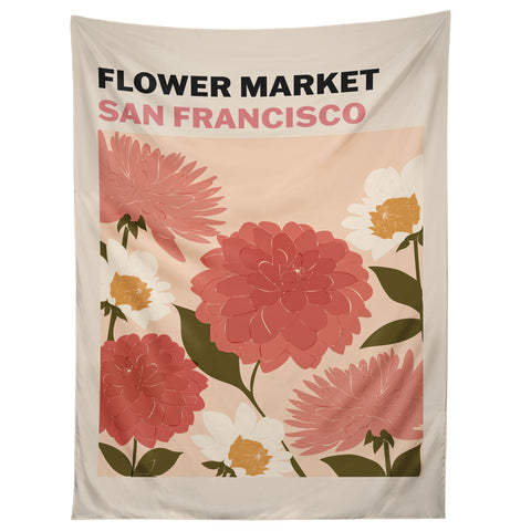 Cuss Yeah Designs Flower Market San Francisco Tapestry