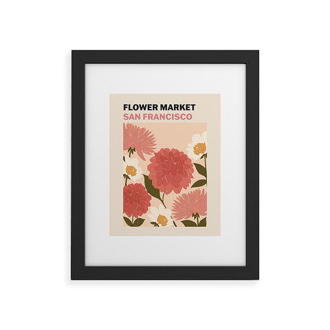Cuss Yeah Designs Flower Market San Francisco Framed Art Print