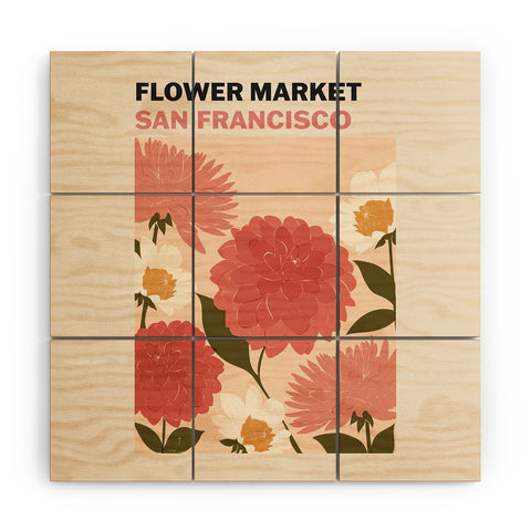Cuss Yeah Designs Flower Market San Francisco Wood Wall Mural