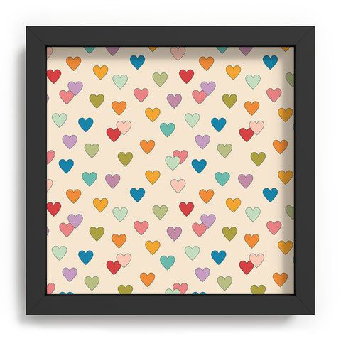 Cuss Yeah Designs Groovy Multicolored Hearts Recessed Framing Square