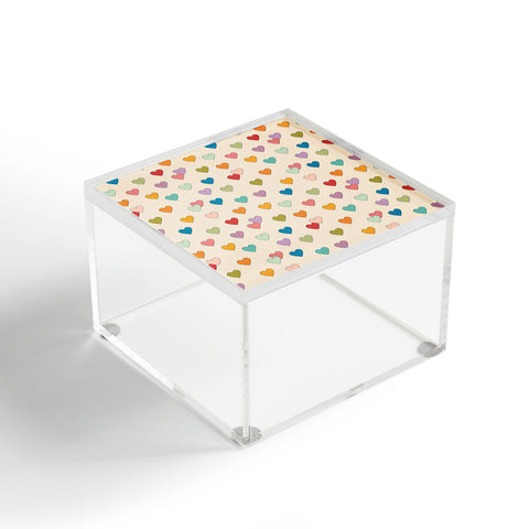 Cuss Yeah Designs Groovy Multicolored Hearts Acrylic Box