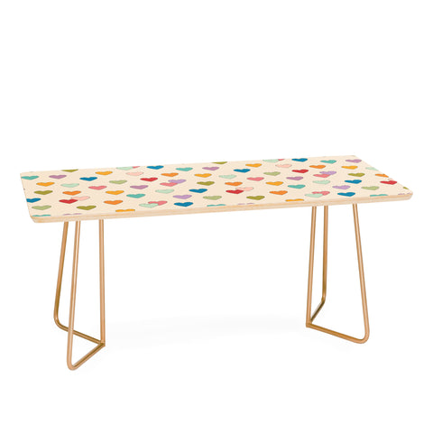 Cuss Yeah Designs Groovy Multicolored Hearts Coffee Table