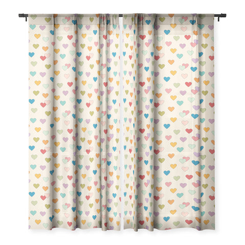 Cuss Yeah Designs Groovy Multicolored Hearts Sheer Non Repeat