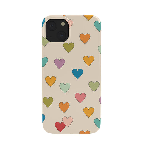 Cuss Yeah Designs Groovy Multicolored Hearts Phone Case