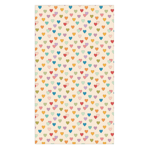 Cuss Yeah Designs Groovy Multicolored Hearts Tablecloth