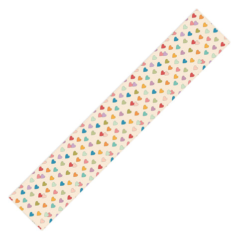 Cuss Yeah Designs Groovy Multicolored Hearts Table Runner