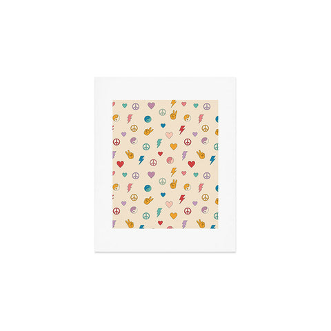 Cuss Yeah Designs Groovy Peace and Love Art Print