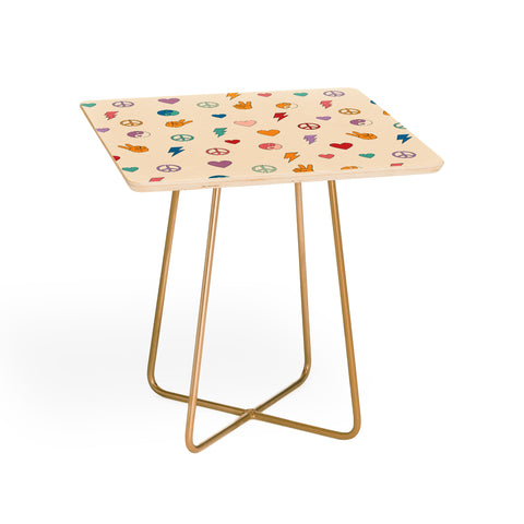 Cuss Yeah Designs Groovy Peace and Love Side Table