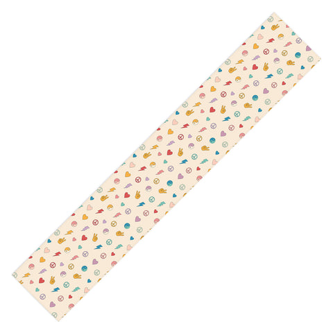 Cuss Yeah Designs Groovy Peace and Love Table Runner