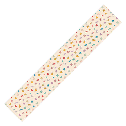 Cuss Yeah Designs Groovy Peace and Love Table Runner