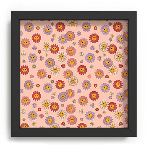 Cuss Yeah Designs Happy Valentines Daisies Recessed Framing Square