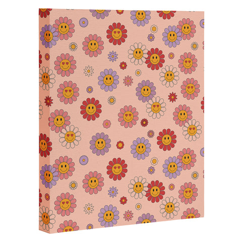 Cuss Yeah Designs Happy Valentines Daisies Art Canvas