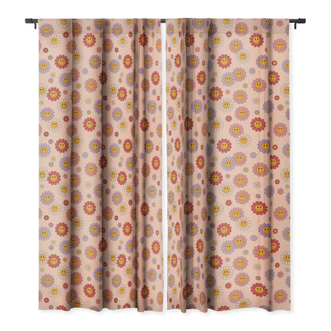 Cuss Yeah Designs Happy Valentines Daisies Blackout Window Curtain