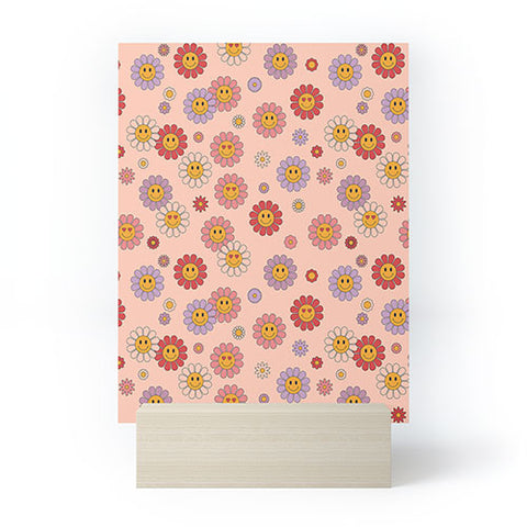 Cuss Yeah Designs Happy Valentines Daisies Mini Art Print