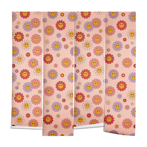 Cuss Yeah Designs Happy Valentines Daisies Wall Mural