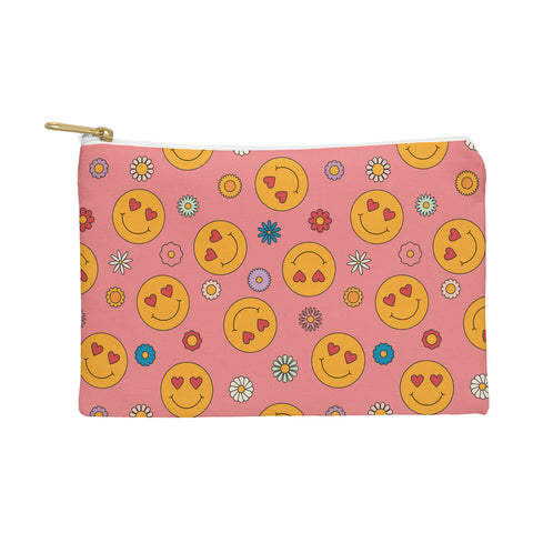 Cuss Yeah Designs Heart Eyes Smiley Face Pouch