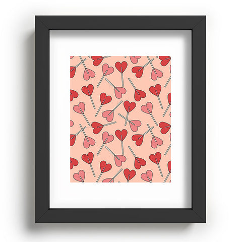 Cuss Yeah Designs Heart Lollipops Recessed Framing Rectangle