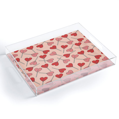 Cuss Yeah Designs Heart Lollipops Acrylic Tray