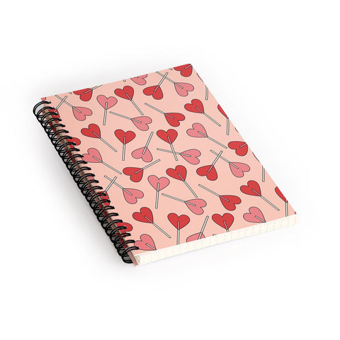 Cuss Yeah Designs Heart Lollipops Spiral Notebook
