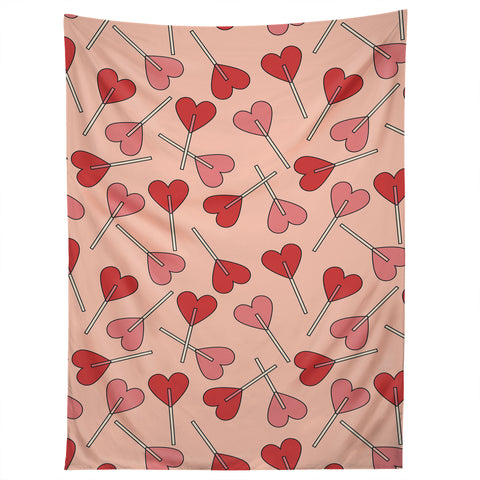 Cuss Yeah Designs Heart Lollipops Tapestry