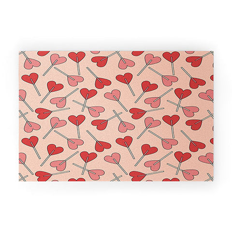Cuss Yeah Designs Heart Lollipops Welcome Mat