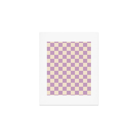 Cuss Yeah Designs Lavender Checker Pattern Art Print