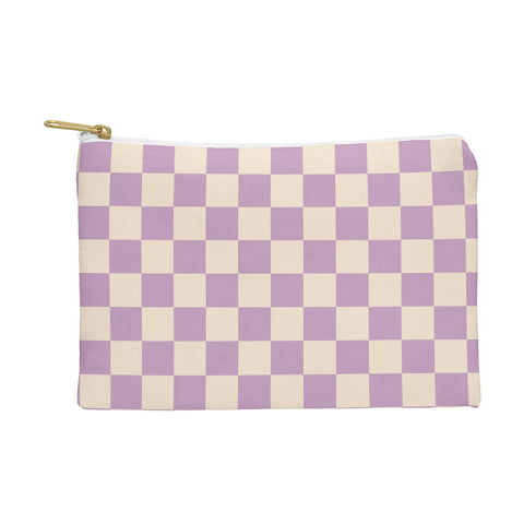 Cuss Yeah Designs Lavender Checker Pattern Pouch