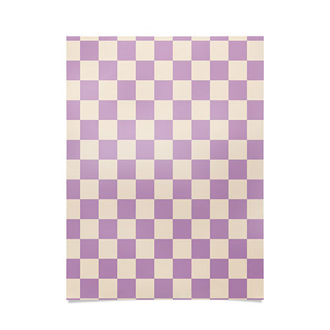 Cuss Yeah Designs Lavender Checker Pattern Poster