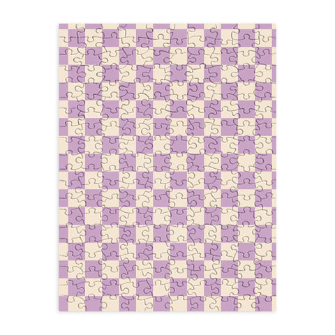Cuss Yeah Designs Lavender Checker Pattern Puzzle