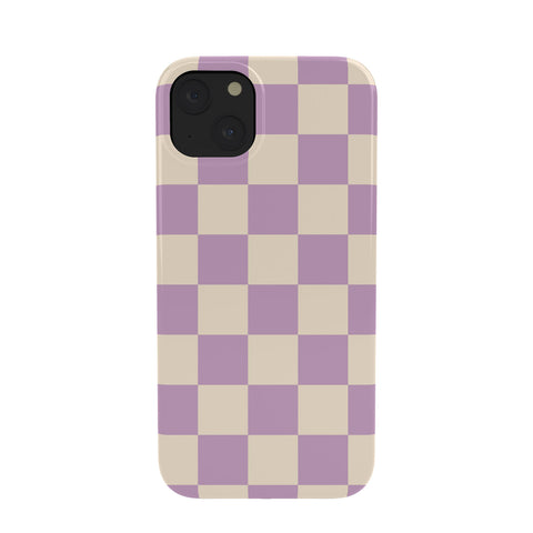 Cuss Yeah Designs Lavender Checker Pattern Phone Case