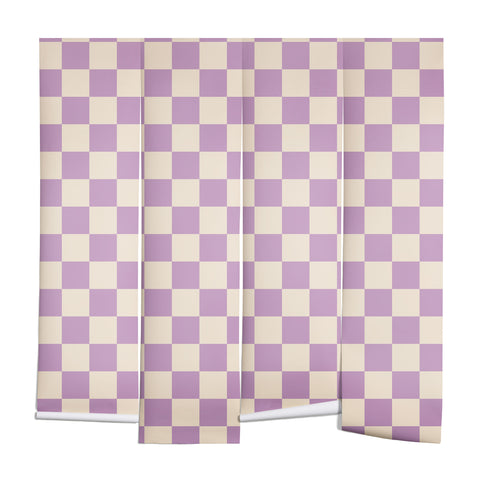 Cuss Yeah Designs Lavender Checker Pattern Wall Mural