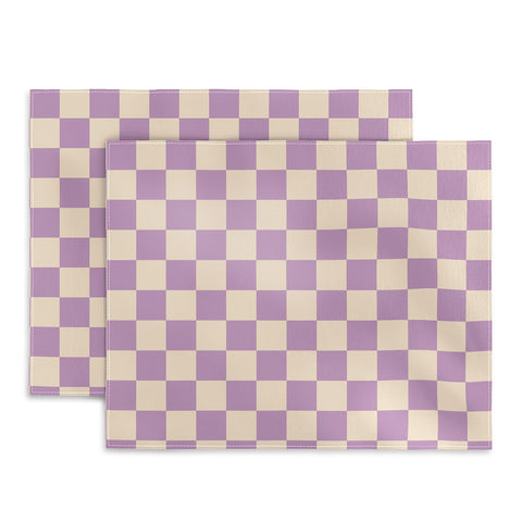 Cuss Yeah Designs Lavender Checker Pattern Placemat
