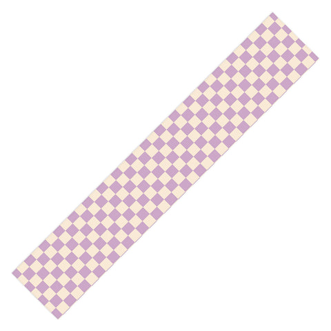 Cuss Yeah Designs Lavender Checker Pattern Table Runner