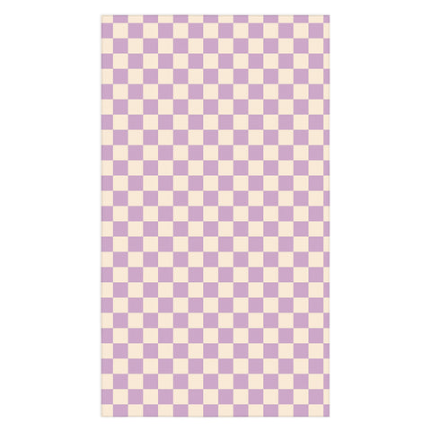 Cuss Yeah Designs Lavender Checker Pattern Tablecloth