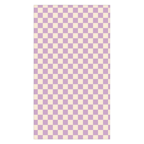 Cuss Yeah Designs Lavender Checker Pattern Tablecloth